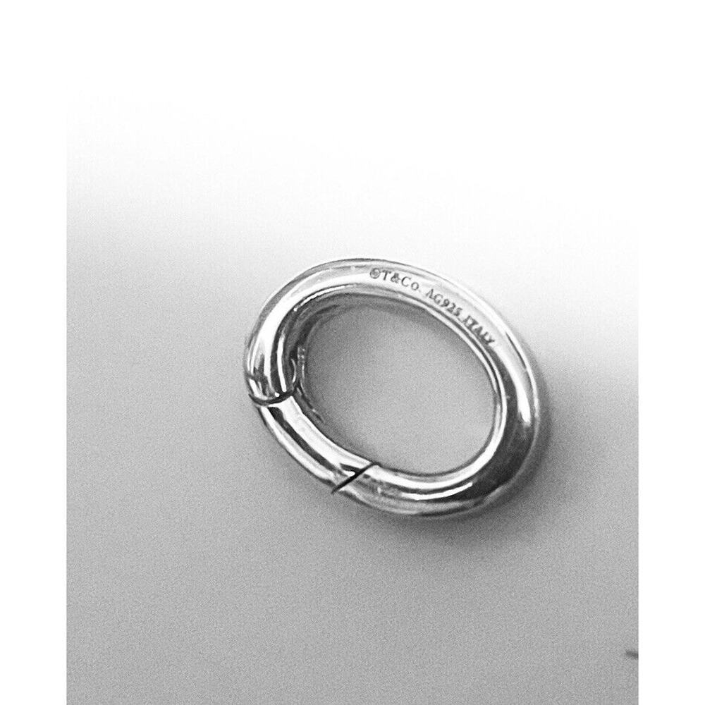 Tiffany & Co Blue Enamel Silver Clasping Jump Ring Extension Pendant Bracelet - Picture 3 of 10